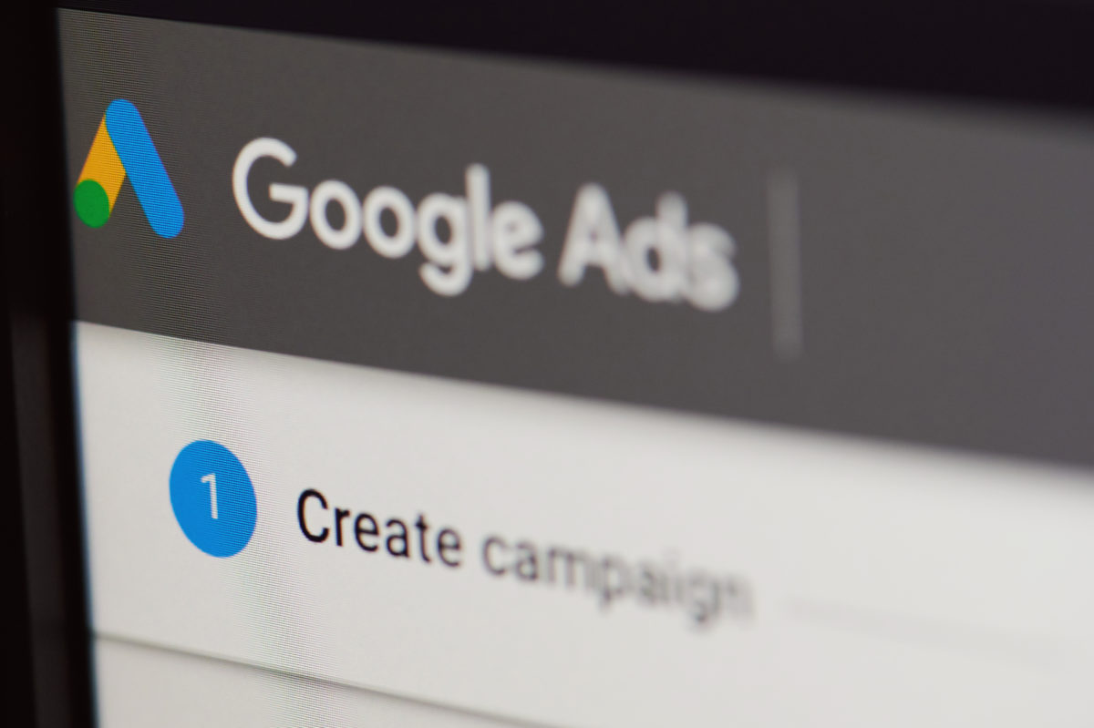 Google ADS, interface pour créer une campagne